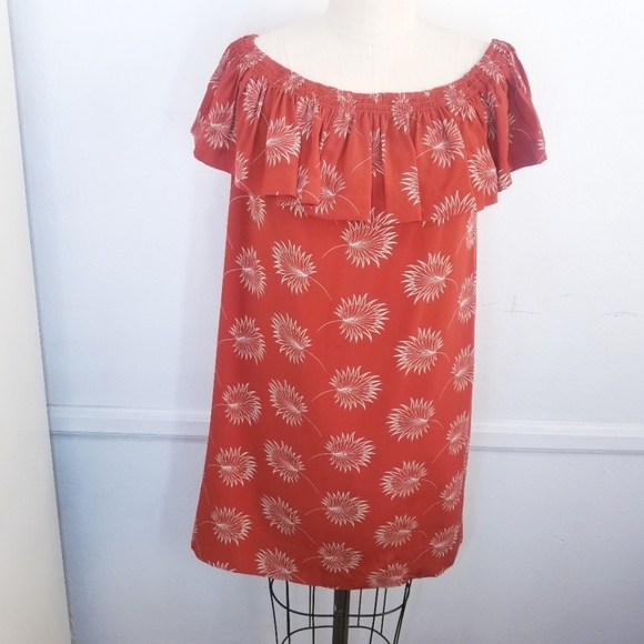 Madewell | Silk Ruffle Off Shoulder‎ Dreaa, Size M - Picture 3 of 8